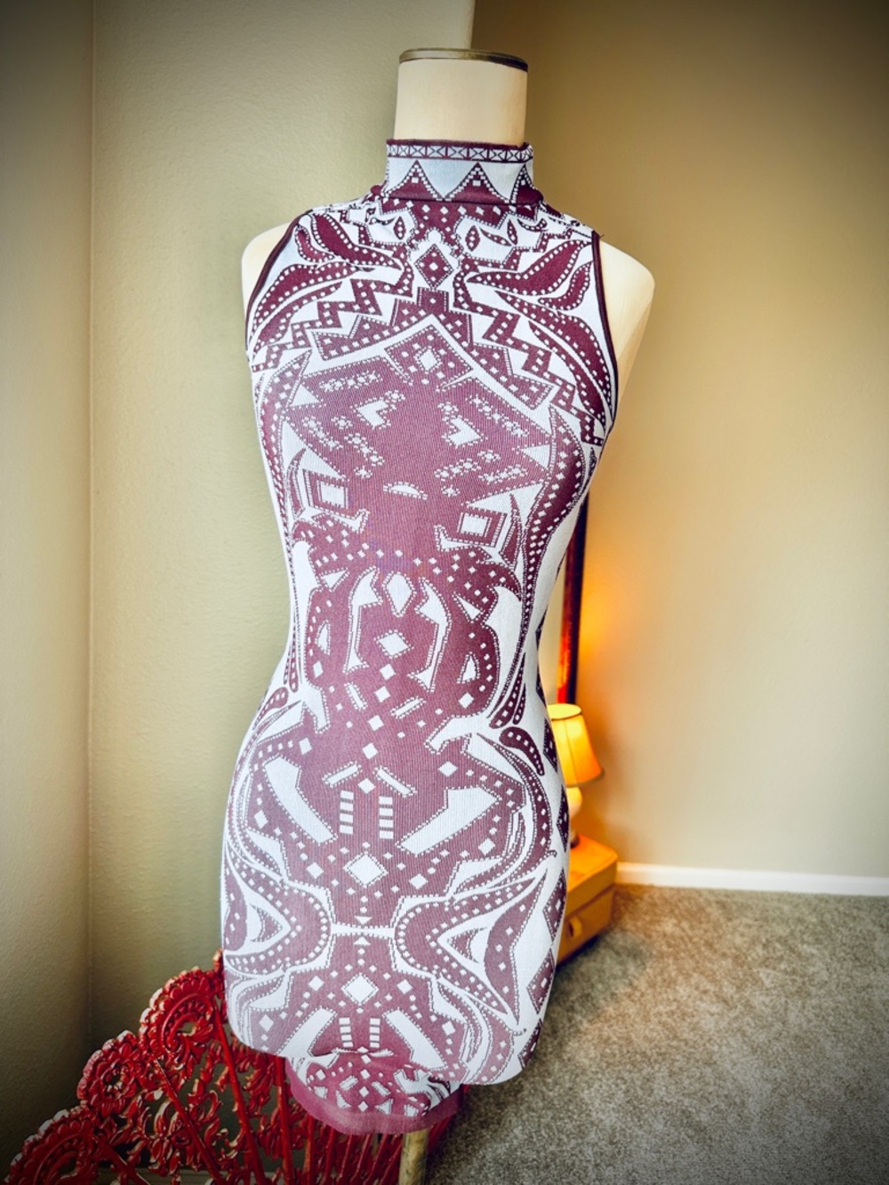 Free People Intimately High Neck Sleeveless Mini Dress